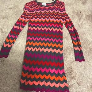 Multicolored long sleeve dress